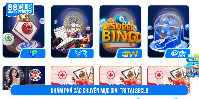 88CLB với nhiều chuyên mục hấp dẫn cho thành viên