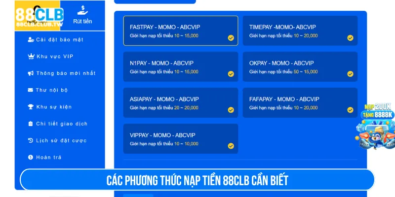 Người chơi chọn phương thức phù hợp để giao dịch an toàn