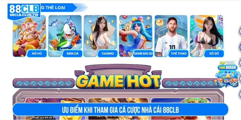 Người chơi tận hưởng nhiều lợi ích khi tham gia 88CLB