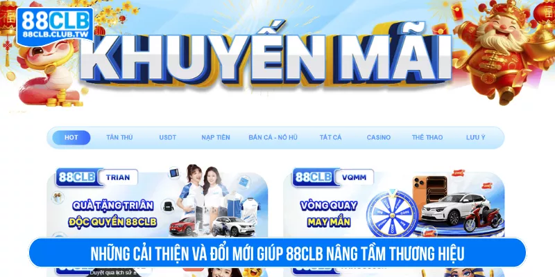 Những cải thiện và đổi mới giúp 88CLB nâng tầm thương hiệu