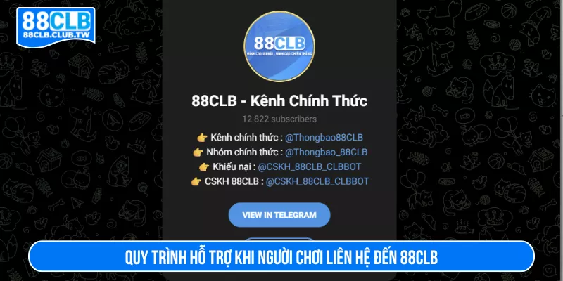 Quy trình hỗ trợ khi người chơi liên hệ đến 88CLB