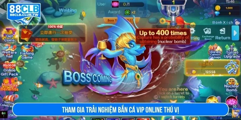 Tham gia trải nghiệm bắn cá VIP online thú vị
