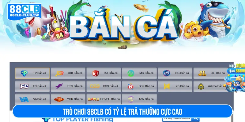 Tỷ lệ thưởng trò chơi luôn minh bạch và rõ ràng