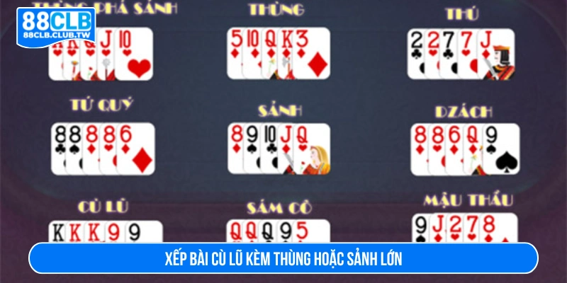 Xếp cù lũ kèm thùng hoặc sảnh lớn 